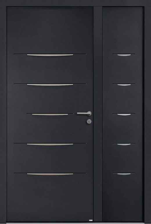 Porte d'entrée Aluminium Alinéa -